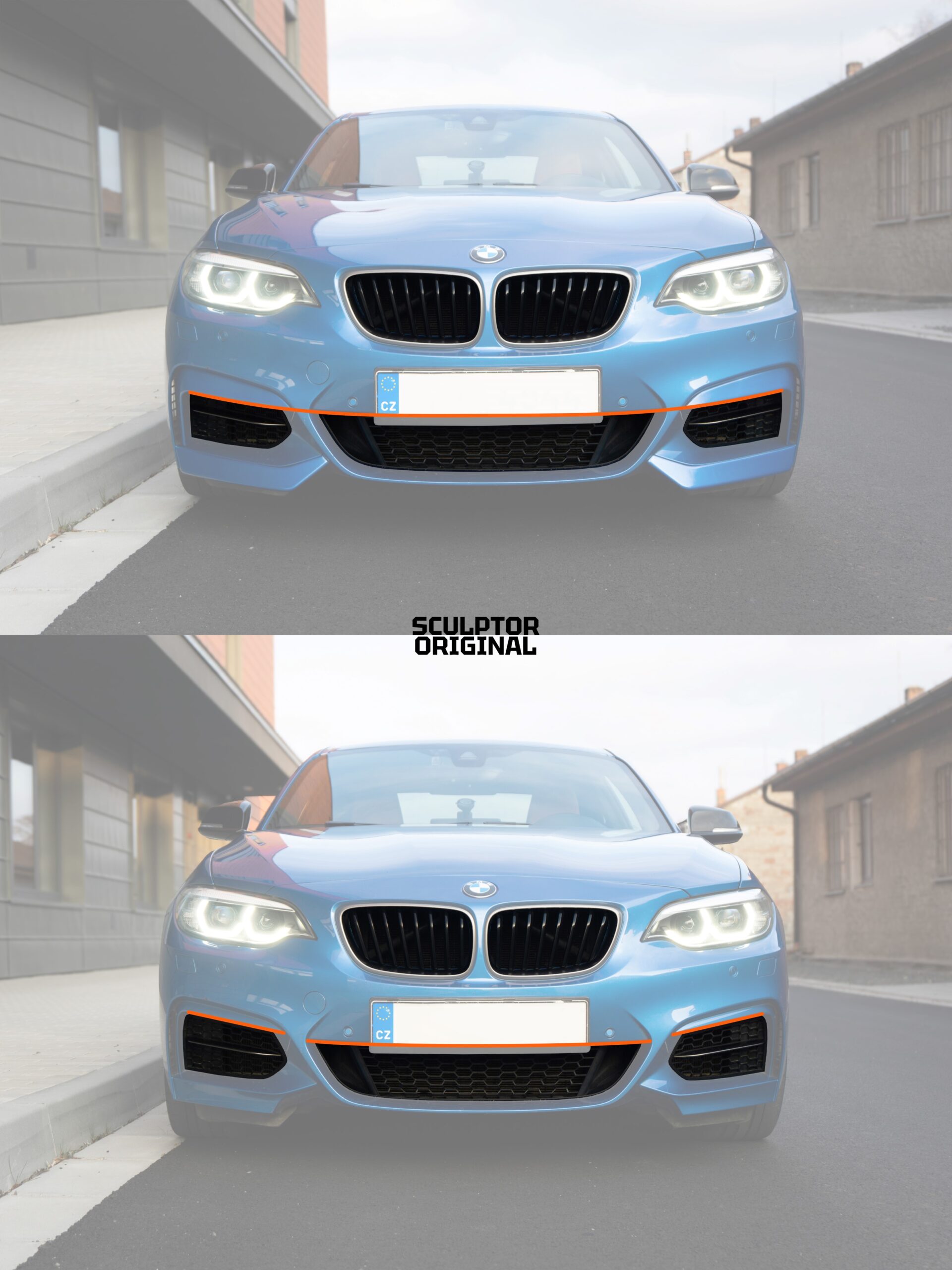 BMW M235i M240i F22 F23 FRONT BUMPER FLAPS LIP SPLITTER - Image 8